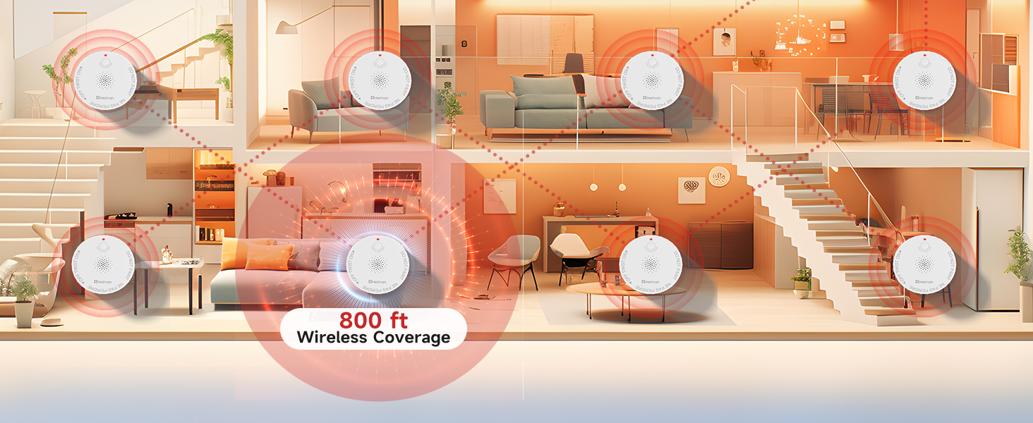 wireless interconnected smoke detector
