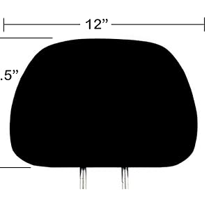 Headrest cover size