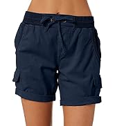 Dokotoo Womens Summer Shorts Relaxed Fit High Waist Casual 4 Pocketed 2026 Hiking Cargo Shorts Ou...