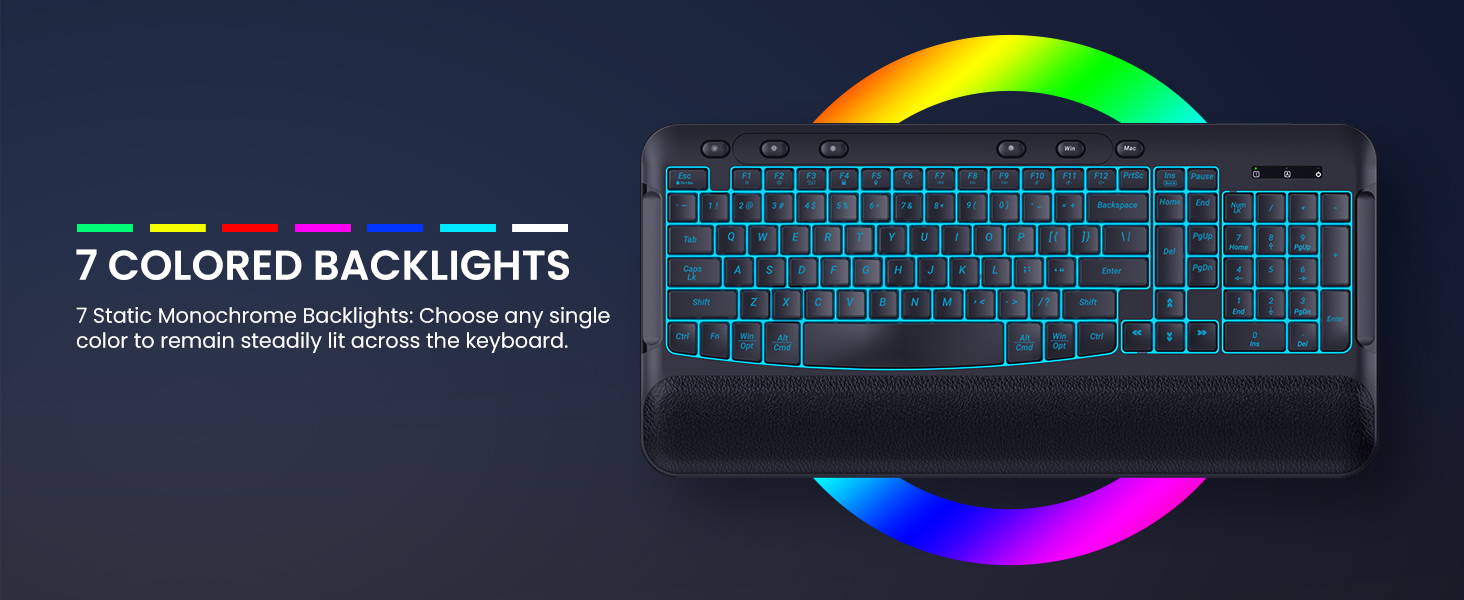 backlit keyboard.7 colored lighting backlights