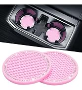 JOYTUTUS Cup Holder Coasters for Car, 2 Pack Universal Anti-Slip Car Coasters with Crystal Rhines...