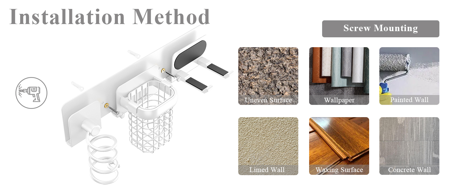 hair dryer holder wall mounted