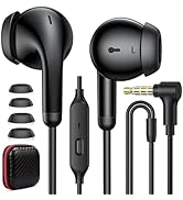 3.5mm Wired Earbud In-Ear Headphone with Mic for Steam Deck Chromebook School Computer PC Noise C...