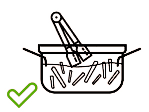 Cleverly using tools to fully heat food