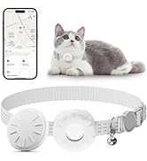 GPS Tracker, Waterproof Pet GPS Tracker for Cats,Cat Tracker Compatible with Apple Find My App (O...