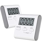Small Digital Kitchen Timer Magnetic Back, Loud Alarm Reminder with Stand Hanging Hole Countdown ...