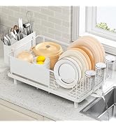 Dish Drying Rack Large Capacity - Stainless Steel Dish Rack for Kitchen Counter with Drain Board,...