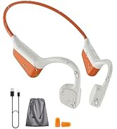 XPAU Sports Bone Conduction Headphones, Sweatproof Open Ear Wireless Bluetooth Earbuds ENC Noise ...