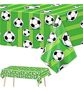 3 Pieces Soccer Party Decorations for Soccer Birthday Plastic Tablecloths Disposable Sports Theme...