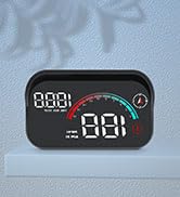 AZIJYV Windshield Speedometer Projector, Digital GPS Speedometer with Speed, Overspeed, Heads Up ...