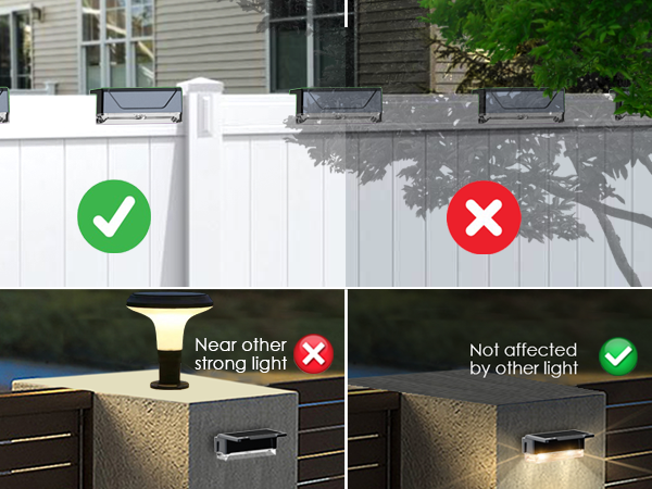 solar fence lights outdoor