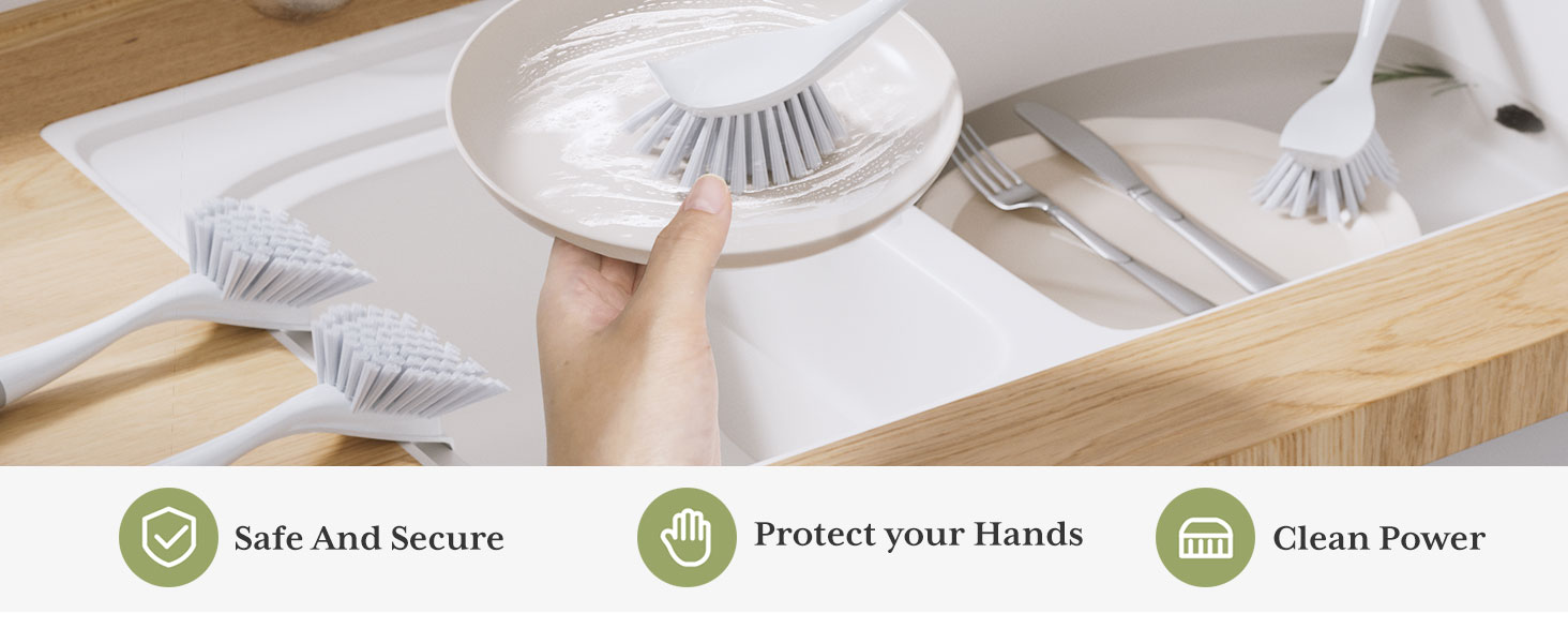 dish brush with handle