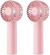 Edvision 2Pack Mini Handheld Fan, Powerful Portable Fan 3 Speeds, USB Rechargeable Small Hand Fan...