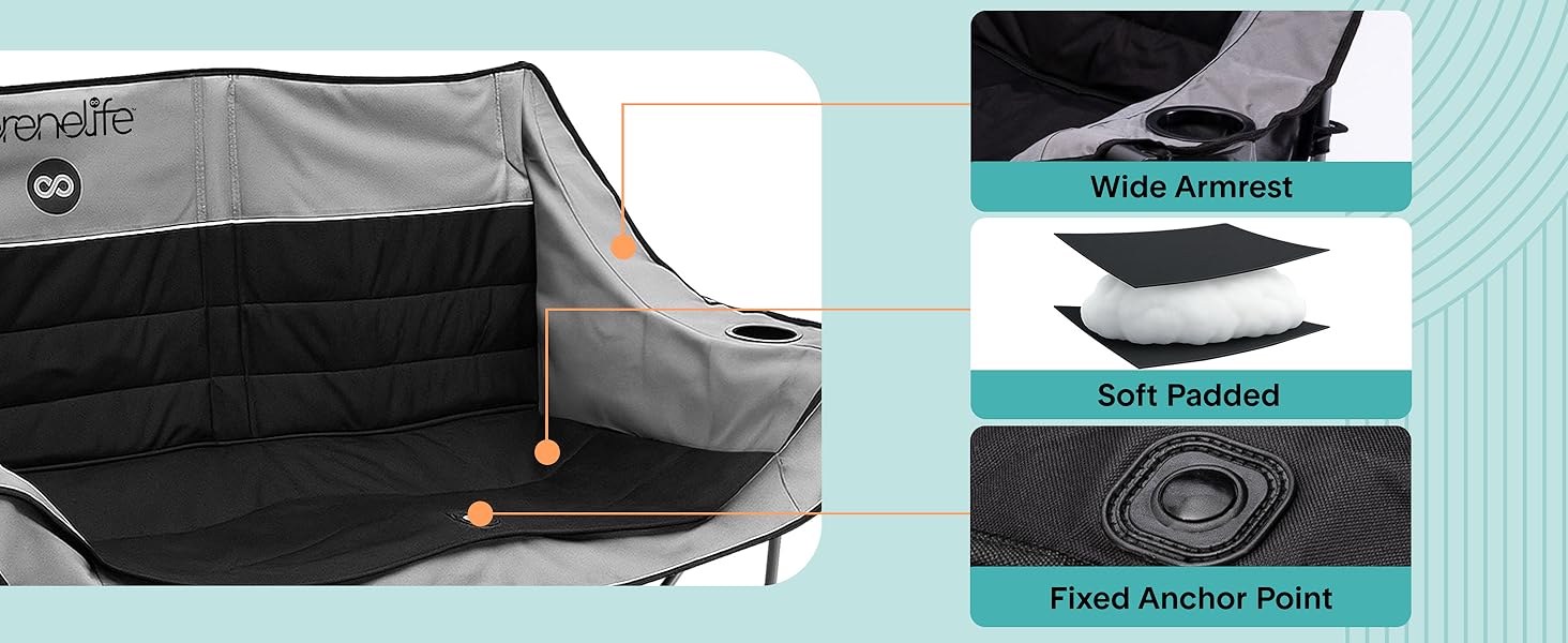 Double camping chair folding camping chair loveseat camping chair camping loveseat camping