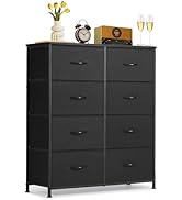 8-Drawer Dresser for Bedroom, Anti-Tip Tall Storage Organizer Chest of Drawers with Wooden Top an...