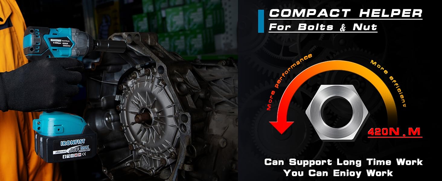 Cordless impact wrench drive power wrenches electric 1/2 inch high torque brushless socket set combo