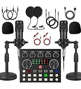 V8s for 2, V8s Voice Changer with BM-800 Podcast Microphone Bundle - Studio Condenser Microphone ...