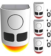ChunHee Solar Motion Sensor Alarm Outdoor 4 Working Mode Dog Barking Motion Activated Alarm 129dB...