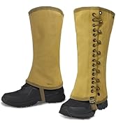 SUNRISING WW2 Gaiters for Men Reproduction WW2 US M1936 Gaiters Leggings Khaki Canvas Gaiters Put...