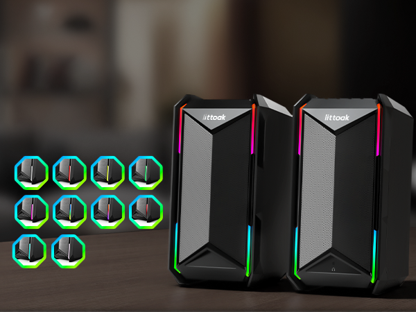colorful gaming speakers