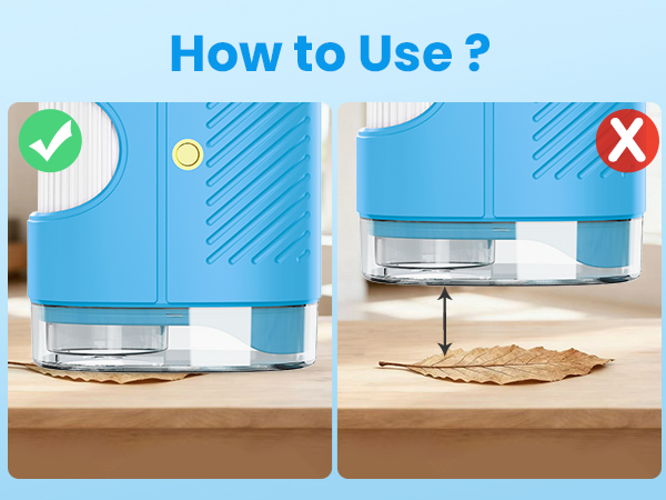 Text reads 'How to Use?' Instructional diagram showing correct and incorrect usage of a product, with check mark and X symbols, against blue background.