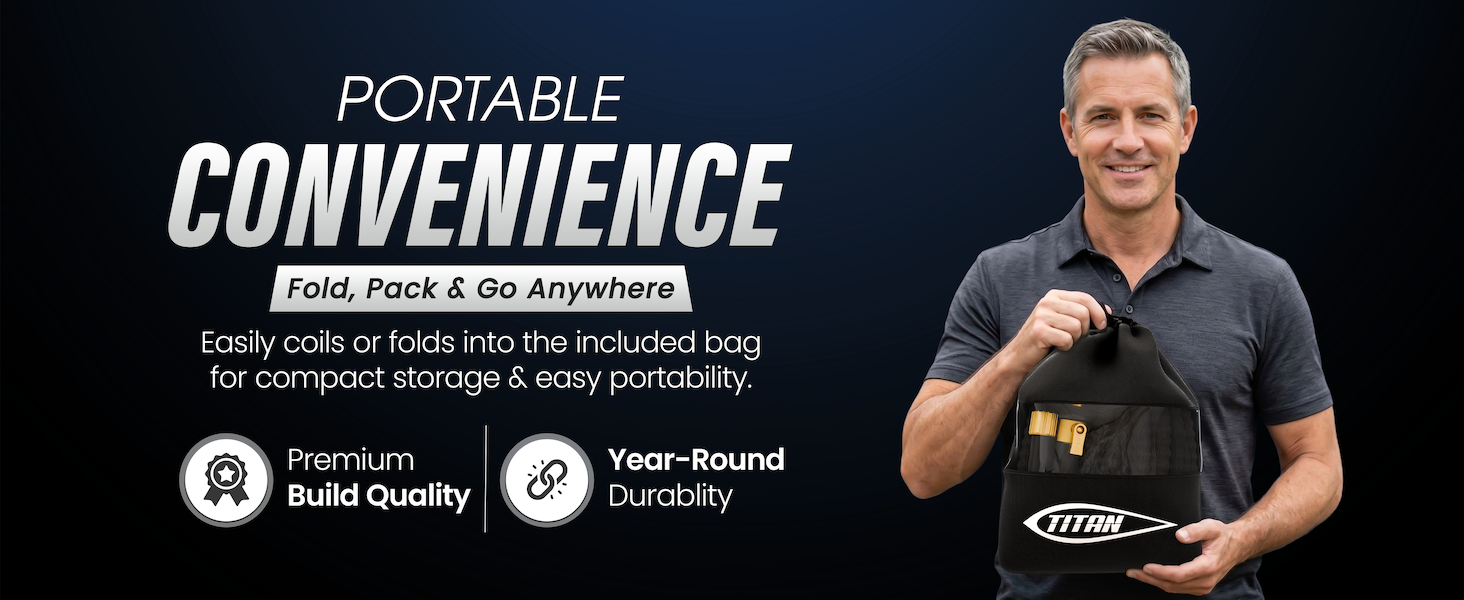 flexible lightweight garden hose with convenient storage bag for easy storage