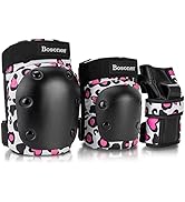 BOSONER Adult/Women/Kid Knee Pads Elbow Pads Wrist Guard 6 in 1 Protective Gear Set for Skating S...