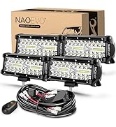 NAOEVO 7 Inch LED Light Bar, LED Off Road/Driving/Fog Lights with Spot&amp;Flood Combo, Work for Truc...