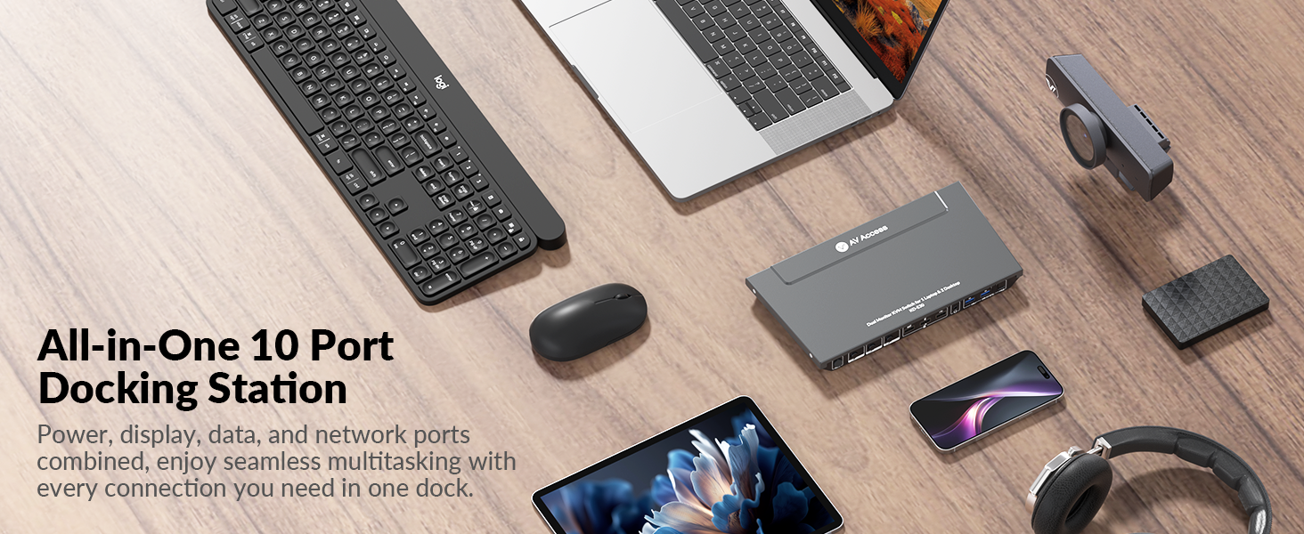 KVM Switch docking station 2 monitors