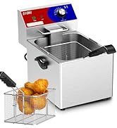 HTTSICHI Commercial Deep Fryer - 14 L Electric Deep Fryer with 10 L Basket, Commercial Deep Fryer...