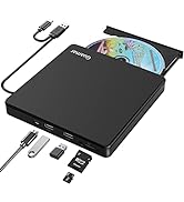 Guamar External CD Drive, CD Burner USB 3.0 Type-C Portable DVD Player for Laptop CD ROM Disk Rea...