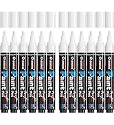Overseas White Paint Pens Paint Markers - Permanent Acrylic Markers 12 Pack, Water-Based, Quick D...