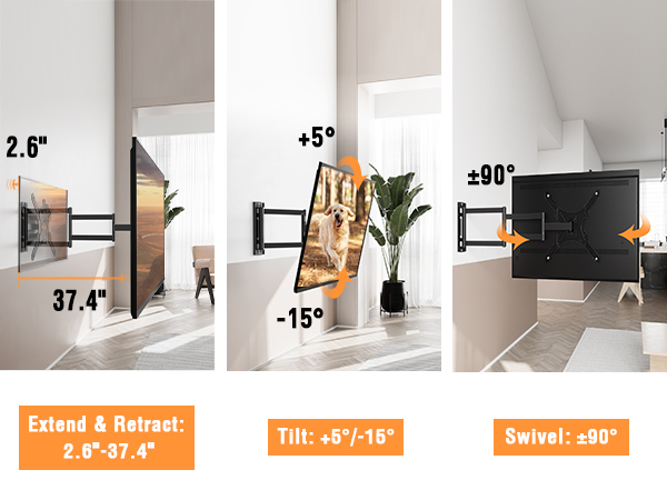 long arm tv wall mount