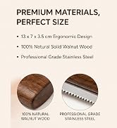 Premium Walnut Wood Pet Shedding Brush
