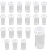 Tighall 20 Pack Diamond Embroidery Storage Jars Small Beads Storage Container Refills Clear Plast...