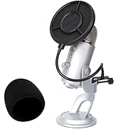 Blue Yeti Pop Filter Foam Windscreen - 5.5 Inch Diam 6 Layers Pop Filter for Mic Cover Yeti Pop S...