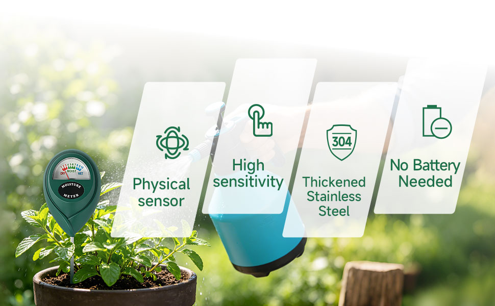 Soil test: physical sensor, high sensitivity, thick steel, battery-free.