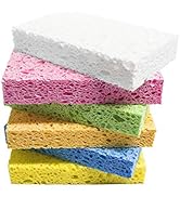 ARCLIBER Cellulose Sponges,Heavy Duty Scrub Kitchen Sponge,Clean Tough Messes Without Scratching ...
