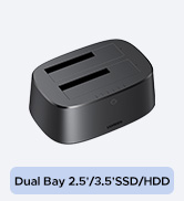 UGREEN USB 3.0 to SATA Dual-Bay HDD Hard Drive Docking Station for 2.5” &amp; 3.5” SATA HDD, Hard Dri...