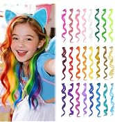 Dreamlover Hair Accessories for Girls, Colored Hair Extensions for Kids, Crazy Hair Day Accessori...