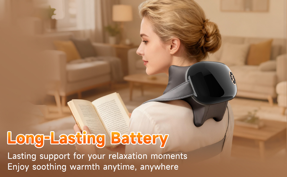 Neck Massager with Heat – Portable Shiatsu Neck &amp;amp; Shoulder Massager,Deep Tissue Electric Massage