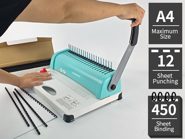 Punch Comb Binder Machines for Letter Size A5/A4