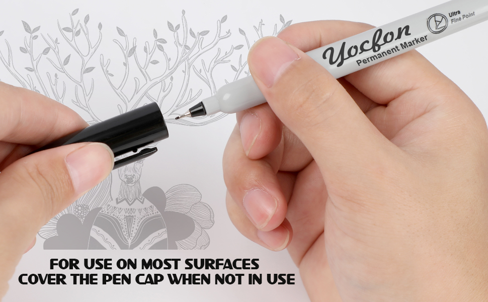 for use on most surfaces; cover the cap when not in use