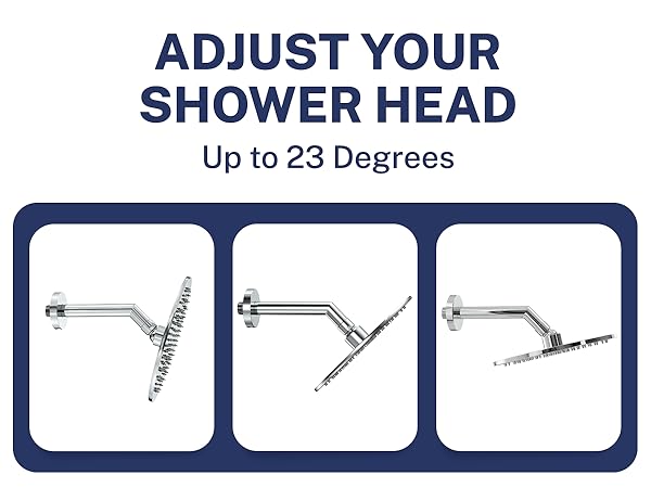 Adjustable Angle - 8-Inch Rain Shower Head