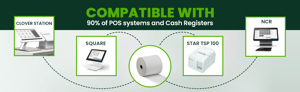 Thermal Receipt Paper Rolls 3 1/8 30 rolls