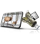 Trail Camera Viewer SD Card Reader,4 in 1 SD and Micro SD Memory Card Reader Compatible with iPho...
