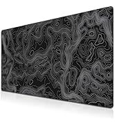 Samgula Computer Desk Pad Black and White, Mouse Pad for Men Desk Pad for Men Big Mouse Pad, Gami...