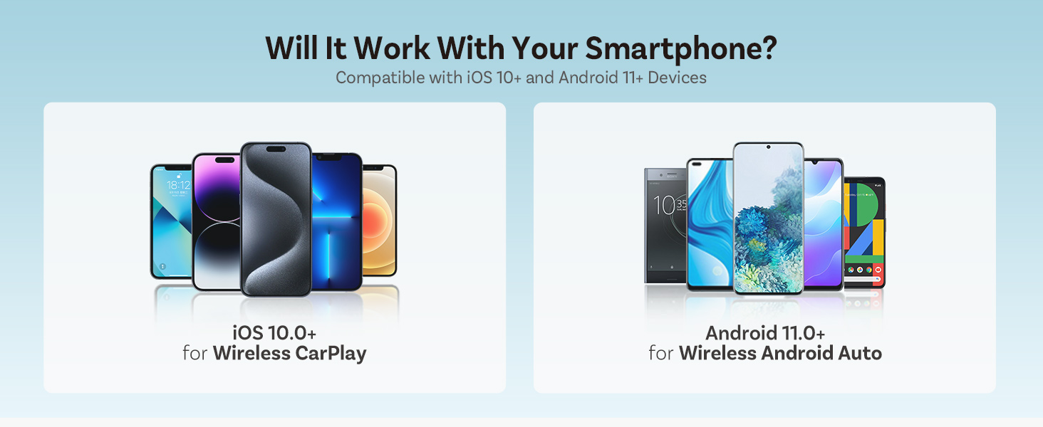 2026 Upgrade Ottocast Mini Cube, 2-in-1 Wireless CarPlay &amp;amp; Android Auto Adapter