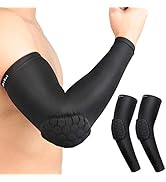 HiRui Elbow Pads for Teenagers Men Women, Elbow Brace Basketball Shooter Sleeves Arm Compression ...