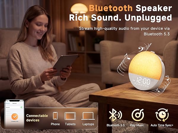 Bluetooth SpeakerRich Sound. Unplugged,Stream high-quality audio from your device via Bluetooth 5.3